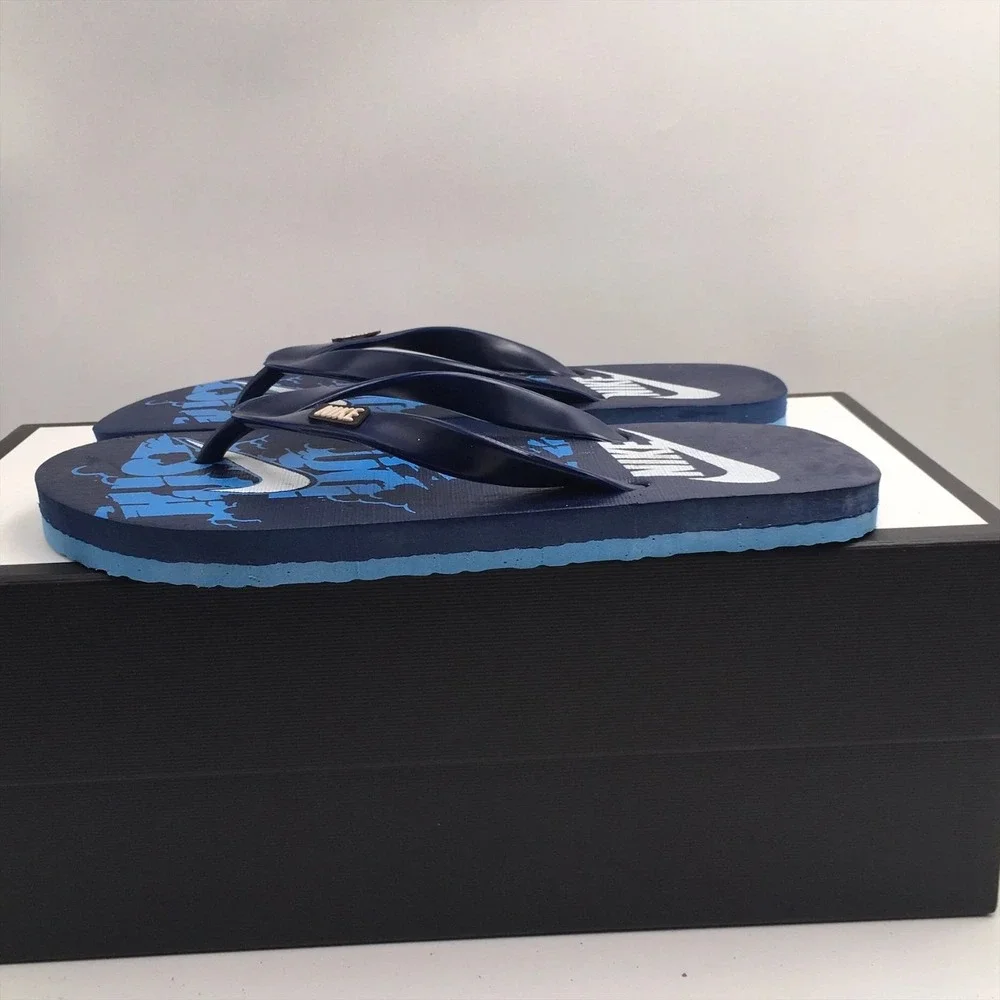 Nike Men's Flip Flop Thong Slippers Sandals Blue White Slip On Size‎ 6 US
